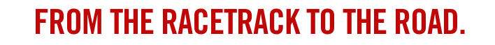 Red from the race track to the road lettering